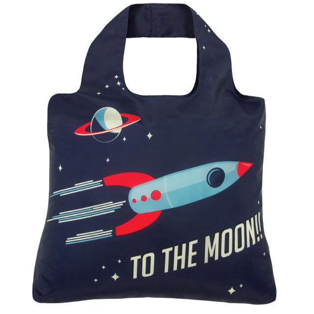 ENVIROSAX . Borsa spesa pieghevole TO THE MOON . KIDS