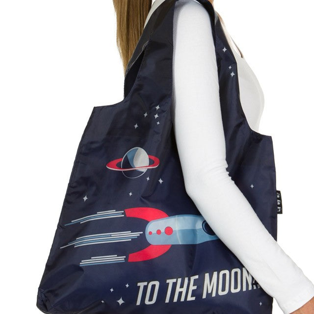 ENVIROSAX . Borsa spesa pieghevole TO THE MOON . KIDS